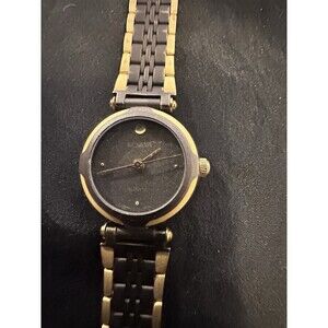 VNTG Geneva Quartz Women’s Watch – Two-Tone Gold & Black Metal Bracelet